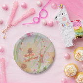 Elegante zomerbloem papieren bordje (Feest)