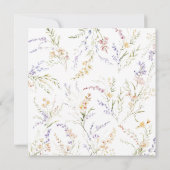 Elegante zomerbloemen | bruidslunch kaart (Achterkant)