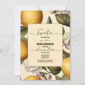 Elegante zomercitroen Limoen Citrus Baby shower Kaart (Voorkant)