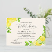 Elegante zomercitroen Limoen Citrus Vrijgezellenfe Kaart (Staand voorkant)