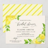 Elegante zomercitroen Limoen Citrus Vrijgezellenfe Kaart (Voorkant / Achterkant)