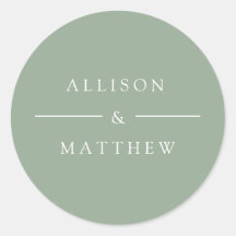 Elegante zomergroene bruiloft sticker