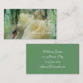 elegante zomermeer witte zwaan bruiloft visitekaartje (Voorkant / Achterkant)