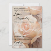 Elegante Zomerrozen Bruidsdouche Save The Date (Voorkant)