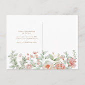 elegante zomertuin bloem , behalve datum briefkaart (Achterkant)