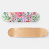 Elegante zomertuin bloemen persoonlijk skateboard (Horizontaal)