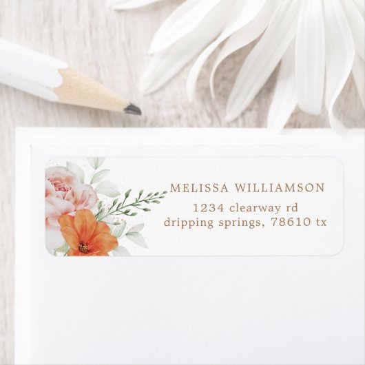 Elegante zomertuin bloemig retour adres label (Insitu)