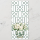 Elegante zomertuinfeest bloemstuk menu (Achterkant)