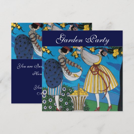 ELEGANTE ZOMERTUINPARTY KAART (Voorkant / Achterkant)