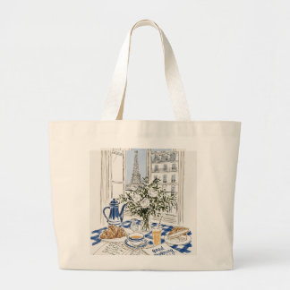 Elegante zomerverblijf chic mode-illustratie voor grote tote bag