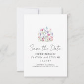 Elegante zomerweide wilde bloemen bruiloft save the date (Voorkant)