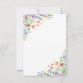 Elegante zomerweide wilde bloemen bruiloft save the date (Achterkant)