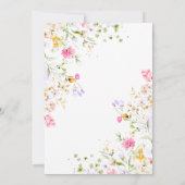 Elegante zomerweide Wildflower Vrijgezellenfeest 2 Kaart (Achterkant)