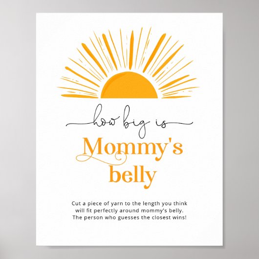 Elegante zon hoe groot is het poster van het mammi (Voorkant)