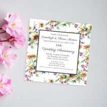Elegante Zonnebloem Bloemen Huwelijksjubileum