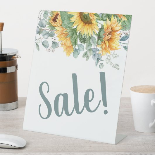 Elegante Zonnebloem Bloemen Verkoop Bedrijf Reclamebord Met Voetstuk (Insitu)