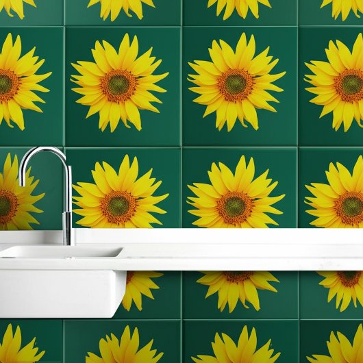 Elegante Zonnebloem (Bloemstuk op groot formaat) S Tegeltje