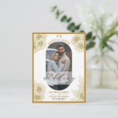 Elegante Zonnebloem Botanische Foto Bewaar de datu Briefkaart (Staand voorkant)