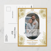 Elegante Zonnebloem Botanische Foto Bewaar de datu Briefkaart (Voorkant / Achterkant)