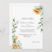 Elegante zonnebloem bruiloft Geen ouders Kaart (Voorkant / Achterkant)