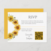 Elegante Zonnebloem bruiloft RSVP behuizing Kaart (Voorkant / Achterkant)
