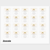 Elegante Zonnebloem Deegroller Ingredienten Produc Vierkante Sticker (Vel)