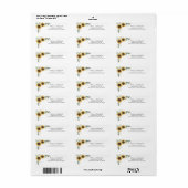 Elegante zonnebloem Eucalyptus bloemendesign voor  Etiket (Full Sheet)