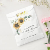 Elegante zonnebloem Eucalyptus bloemige bruids- Bedankzakje (Gezegeld)