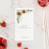 Elegante zonnebloem Eucalyptus bloemrijke bruidssh Servet (Insitu)