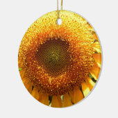 Elegante zonnebloem foto keramisch ornament (Links)