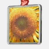 Elegante zonnebloem foto metalen ornament (Links)