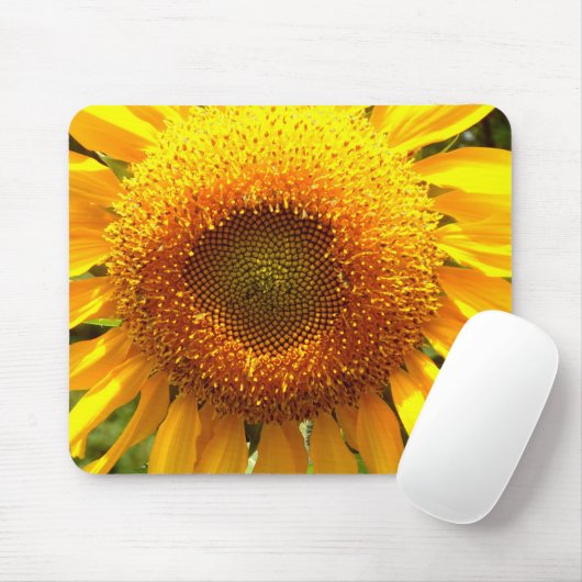 Elegante zonnebloem foto muismat (Met muis)