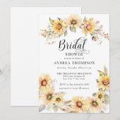 Elegante zonnebloem | Geel Vrijgezellenfeest Kaart (Voorkant / Achterkant)