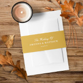 Elegante Zonnebloem Geel Zomer Herfst Huwelijk Uitnodigingen Wikkel