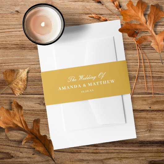 Elegante Zonnebloem Geel Zomer Herfst Huwelijk Uitnodigingen Wikkel