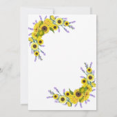 Elegante Zonnebloem & Lavendel Trouwkaart 'Save Th Save The Date (Achterkant)