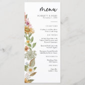 Elegante Zonnebloem Menu (Voorkant)