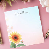 Elegante Zonnebloem Persoonlijk Notitieblok