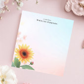 Elegante Zonnebloem Persoonlijk Notitieblok