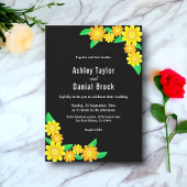 Elegante Zonnebloem Rustieke Boho Zwart Bloemen Br Kaart