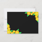 Elegante Zonnebloem Rustieke Boho Zwart Bloemen Br RSVP Kaartje (Achterkant)