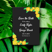 Elegante Zonnebloem Rustieke Boho Zwart Bloemen Br Save The Date