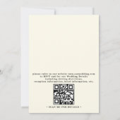 Elegante Zonnebloem Rustieke Moderne QR Code Trouw Kaart (Achterkant)