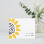 Elegante zonnebloem Save the Date Aankondigingskaart (Staand voorkant)