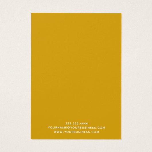 Elegante Zonnebloem Sieraden Ketting Displaykaart Visitekaartje (Achterkant)