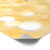 Elegante zonnebloem Sparkle Black Butterfly Gold Poster (Hoek)