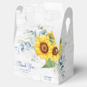 Elegante Zonnebloem Wall Brick Bloemen Verjaardag Bedankdoosjes (Geopend)