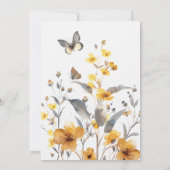 Elegante Zonnebloem Waterverf Bloemen Moederdag Kaart (Achterkant)