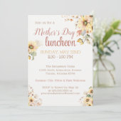 Elegante Zonnebloem Waterverf Bloemen Moederdag Kaart (Staand voorkant)