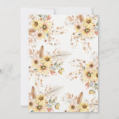 Elegante Zonnebloem Waterverf Bloemen Moederdag Kaart (Achterkant)